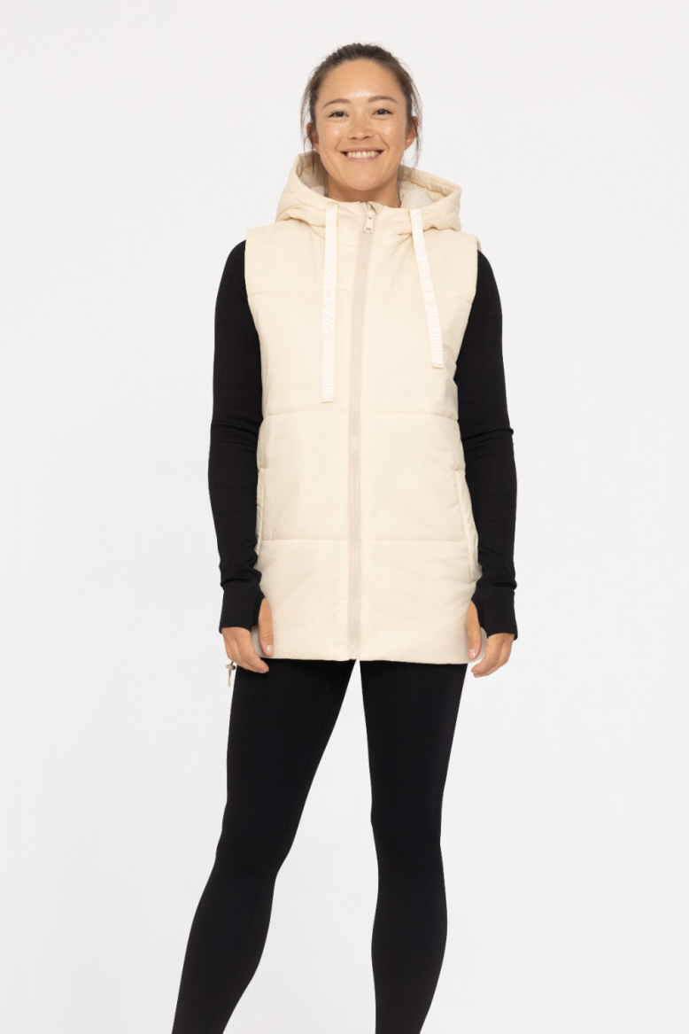 Longline High Neck Padded Vest (AJ7273)