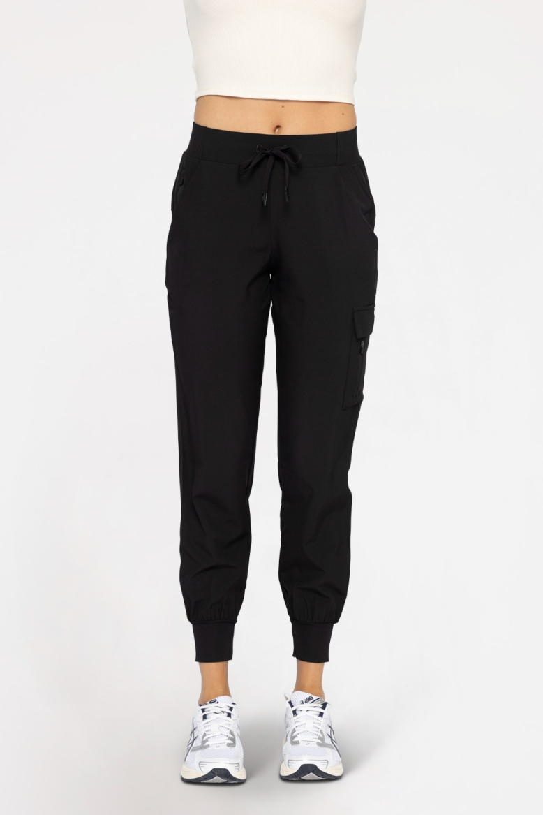 High-Waisted Capri Active Joggers with Pockets (AP-B0115)