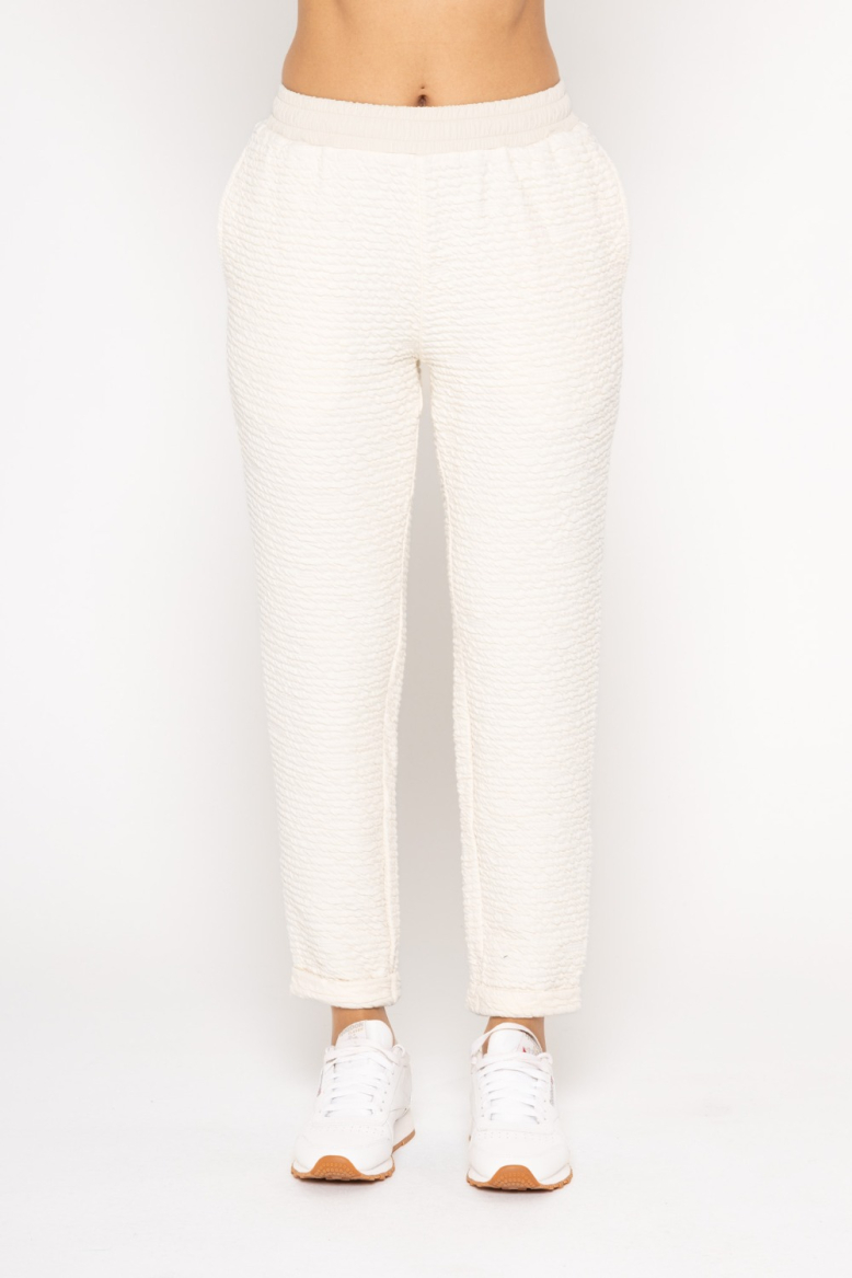 Cotton-Blend Textured Pant (KP-B0982)