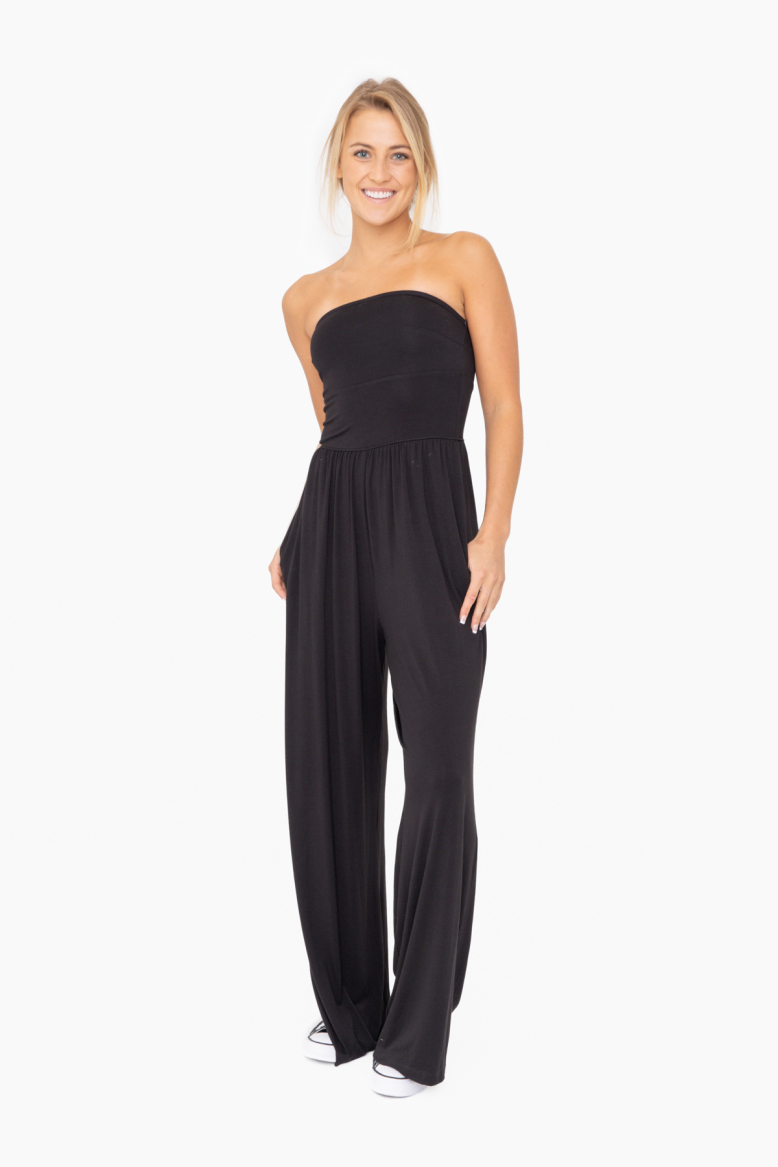 Strapless Flared Lounge Jumpsuit (KP11932)