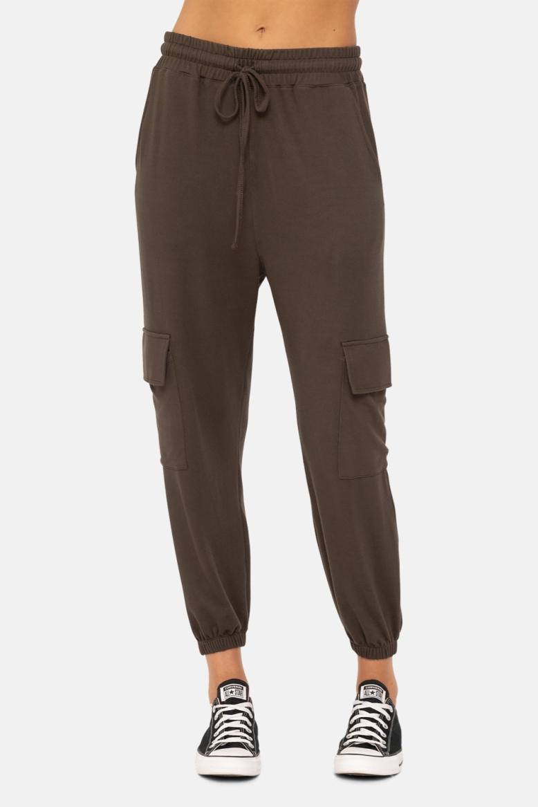 Brushed Hacci Cargo Lounge Jogger Pant (KP5082)