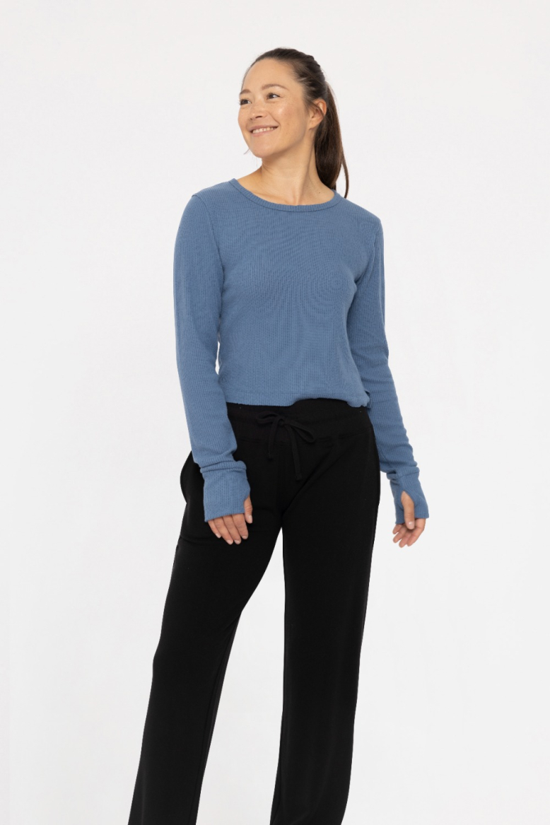 Ribbed Long Sleeve Thumbhole Top (KT5100)