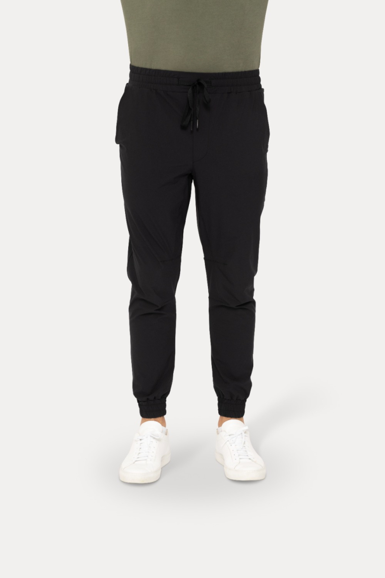 High-Waisted Zip-Up Ankle Joggers(MBA0829)
