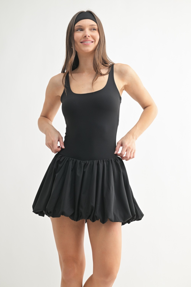 GREEN - Luna Bubble Active Mini Dress (AD7668)
