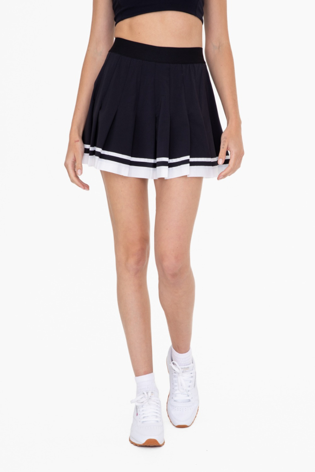 GREEN - Stripe Pleated Tennis Skirt (AP7220)