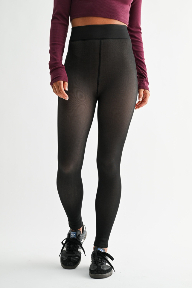 Fur Lined High-Waisted Tights(AP7279)