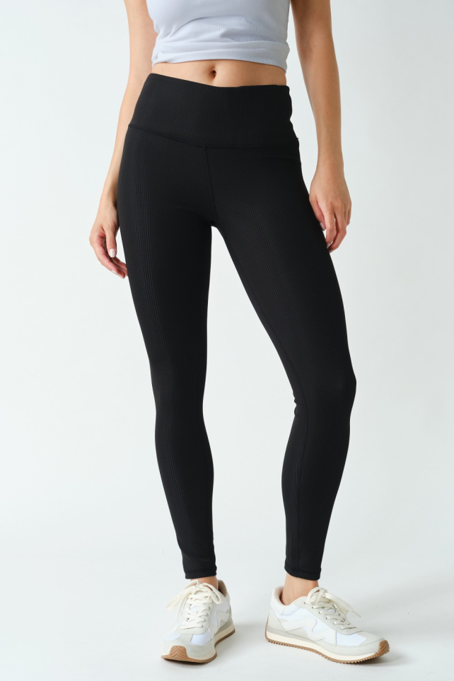 Jacquard Ribbed High-Waisted Leggings(APH-B0814)