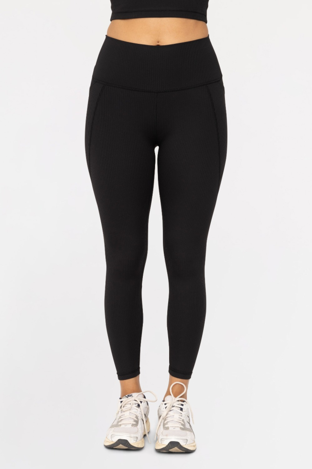 Soft Ribbed 7/8 High Waisted Leggings (APH7601)