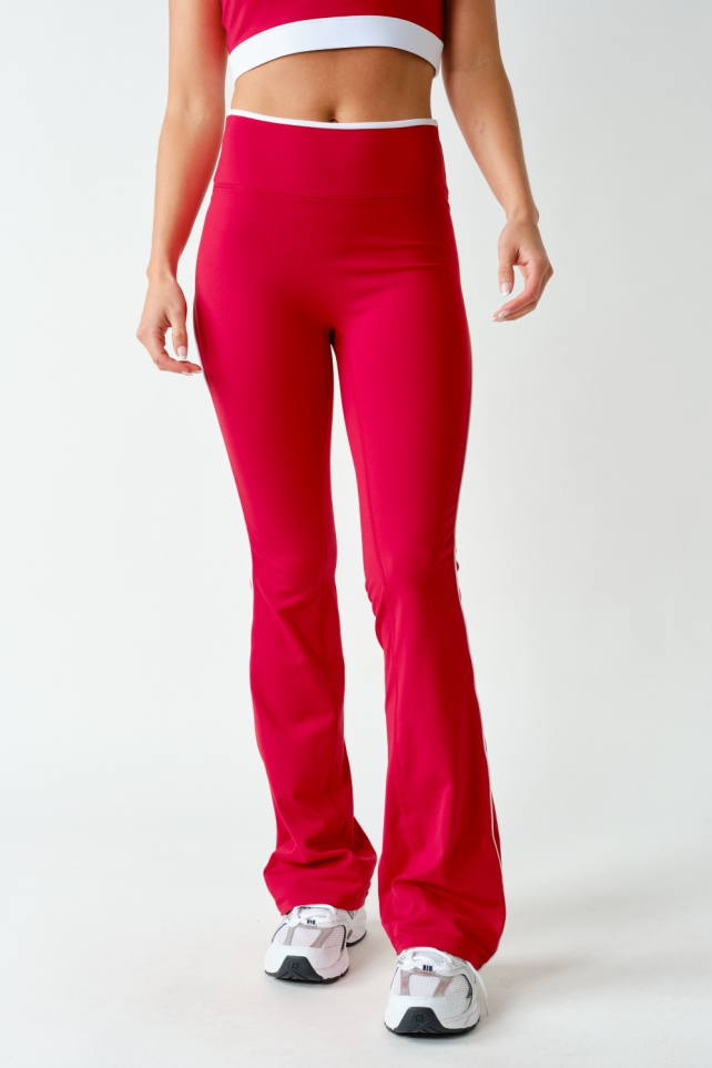 Venice Contrast-Piping Flare Pants(APH7761)