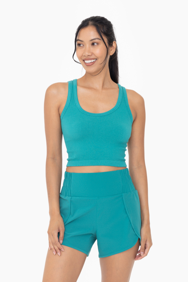 Ribbed Seamless Scoop Neck Tank Top (AT3214)