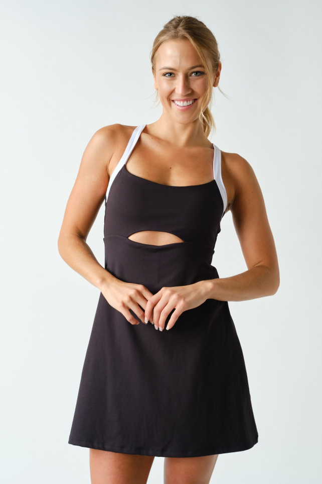 Sculpted Cutout Exercise Dress(KD5831)