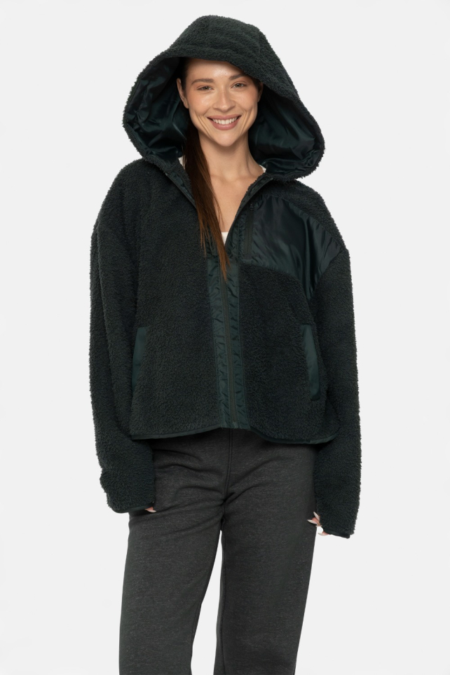 Zip Up Sherpa Hoodie (KJ5106)