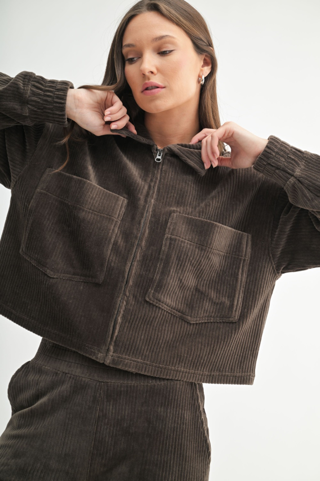 Terrain Corduroy Cropped Jacket (KJ5176)