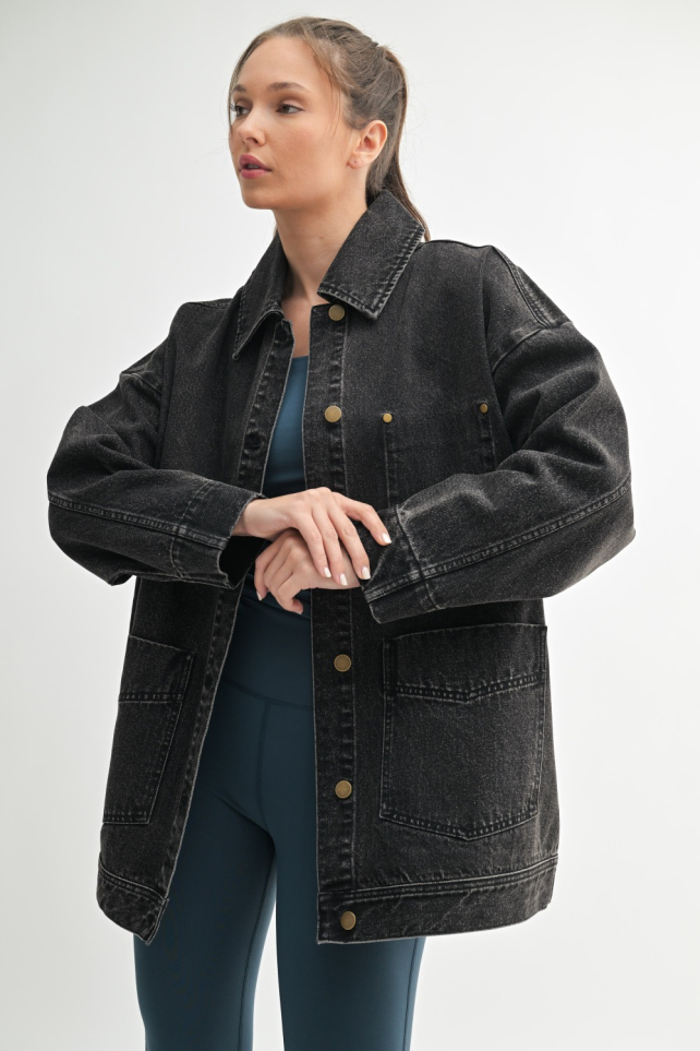 Boxy-Cut Denim Jacket (KJ5507)