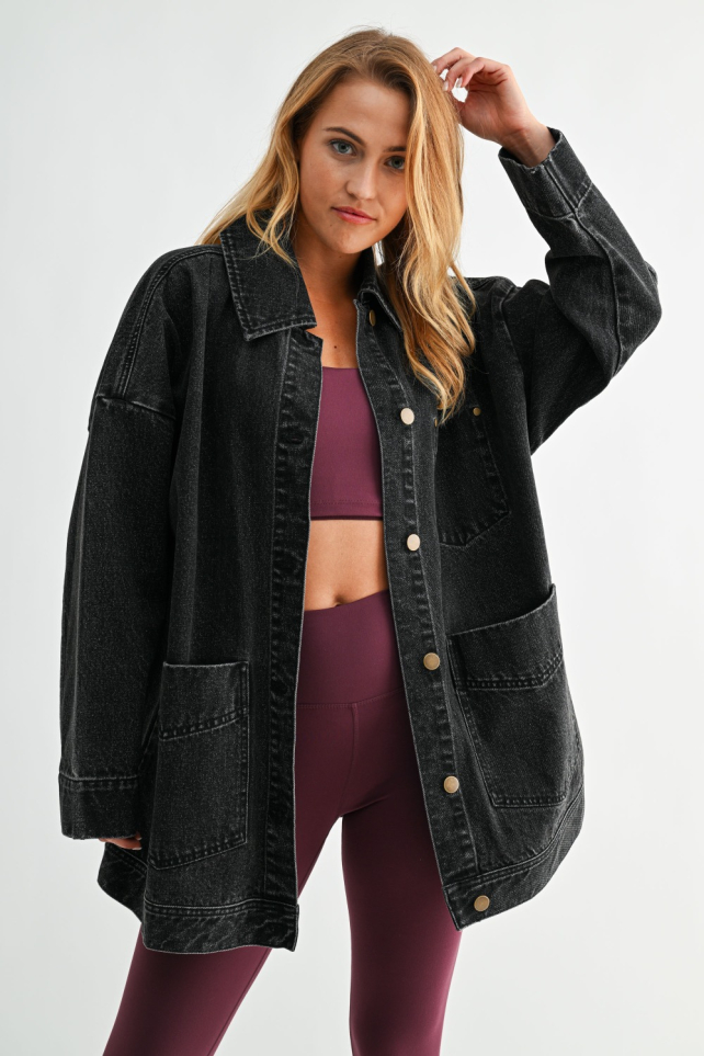 Boxy-Cut Denim Jacket(KJ5507)