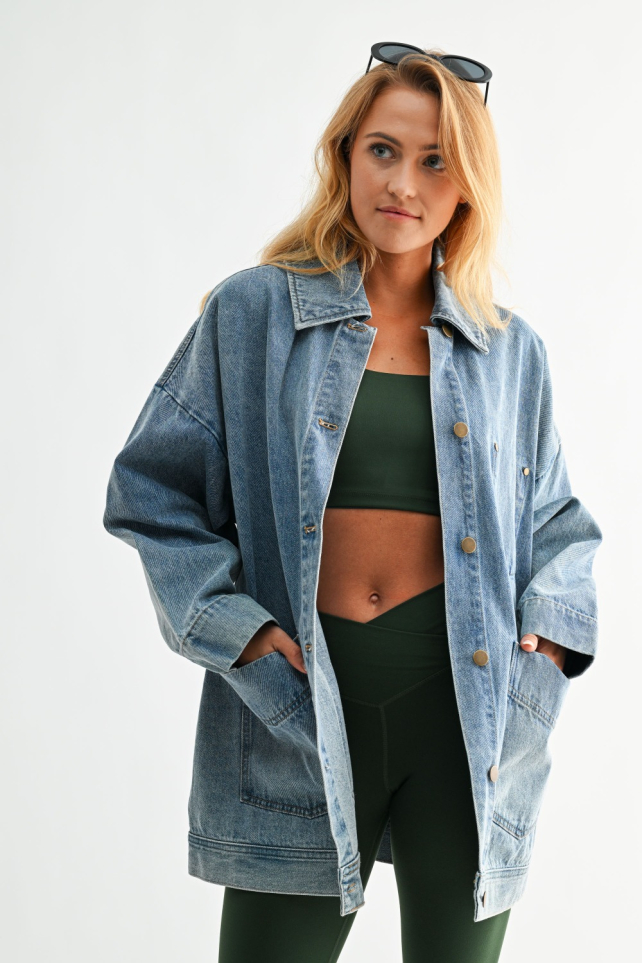 Boxy-Cut Denim Jacket(KJ5507)