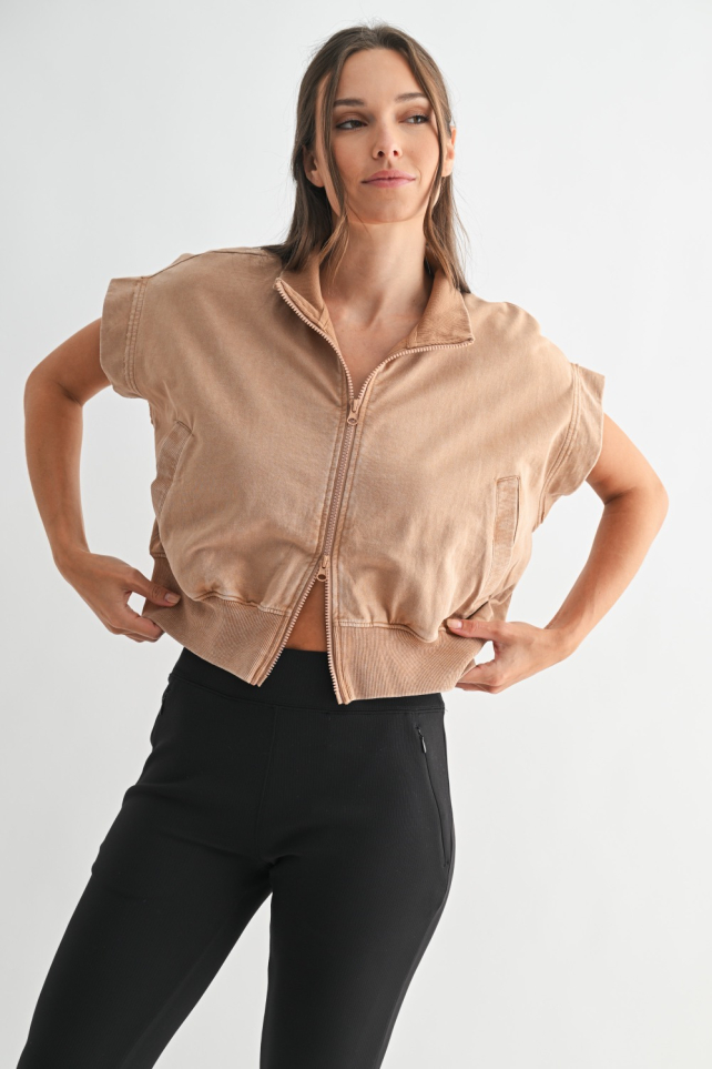 Trailstone Mineral Wash Cropped Vest(KJ5647)