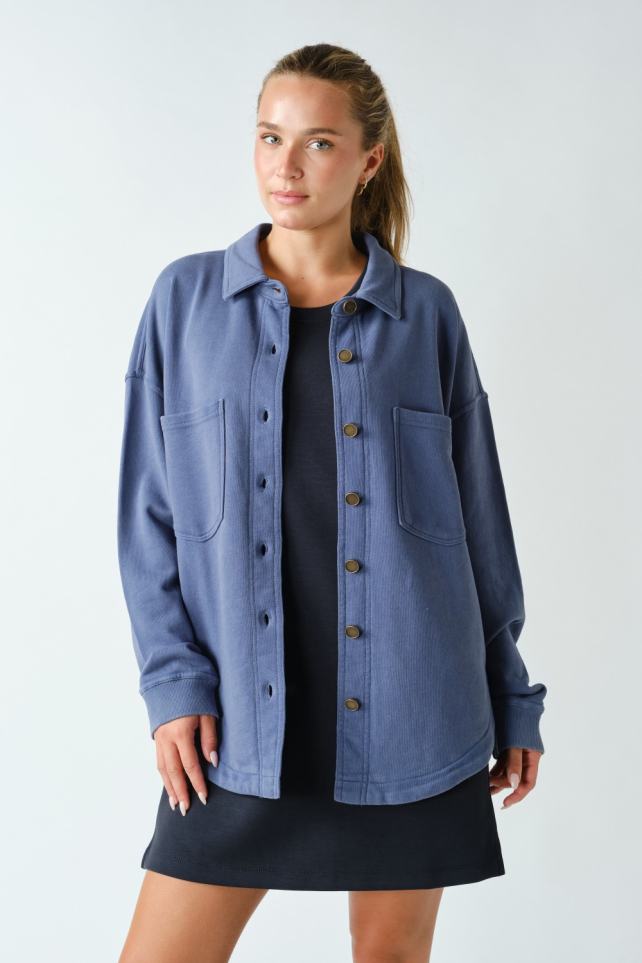 Rowen Mineral Wash Cotton Shacket(KJ5945)