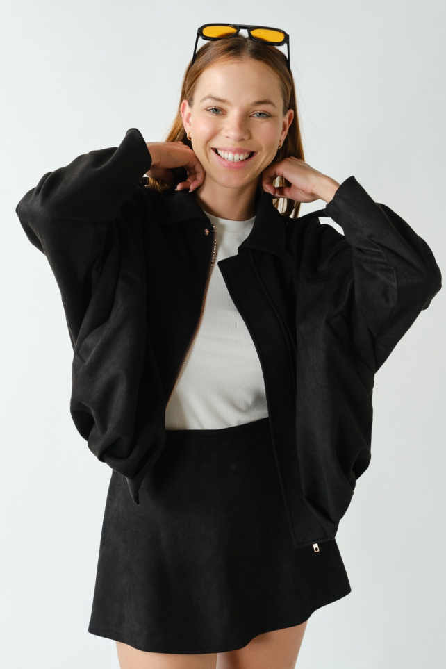 MOJAVE SUEDE-FINISH ZIP-FRONT JACKET(KJ5955)