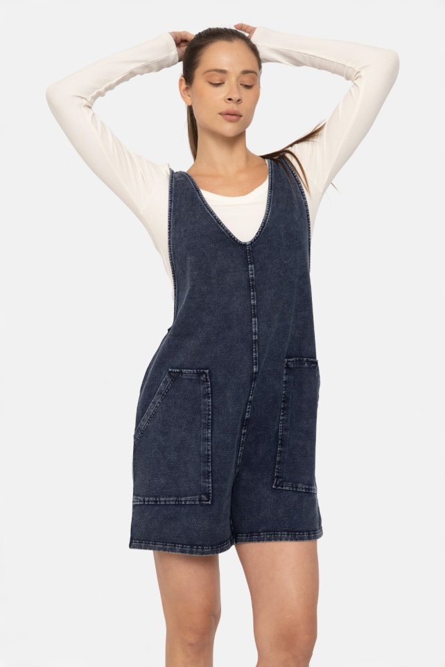 Cotton Blend Relaxed Fit Romper (KP5123)