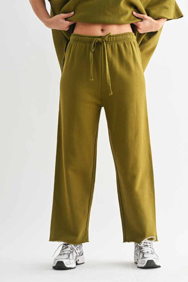 Malibu Wide-Leg Fleece Pants(KP5279)