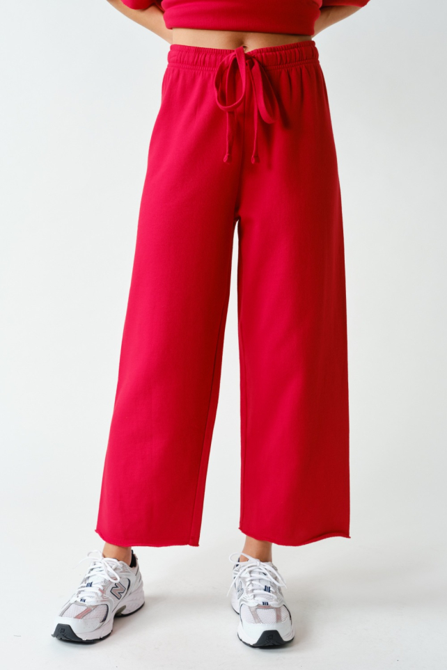 Malibu Wide-Leg Fleece Pants(KP5279)