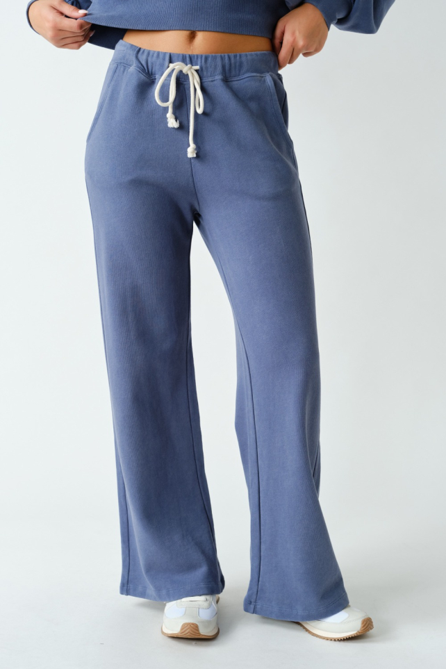 Mineral Wash Luxe Straight-Leg Sweat Pants (KP5946)