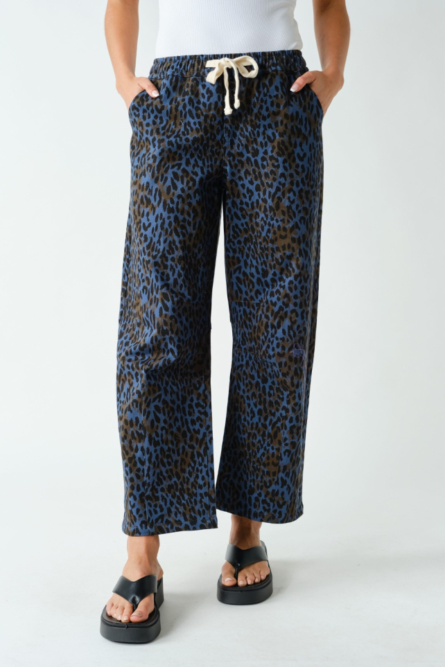 Leopard Lounge Wide-Leg Pants(KP5954)