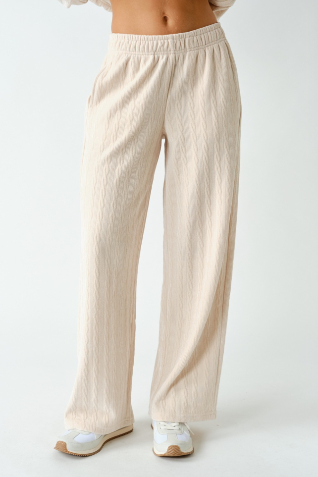 Groove-Track Textured Lounge Pants(KP5978)