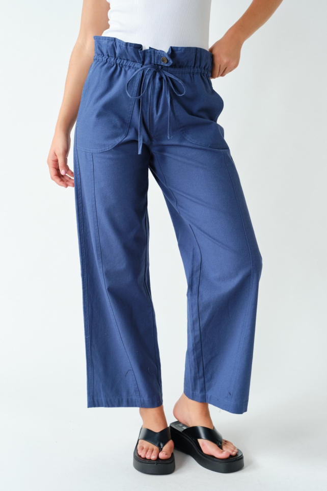 High-Waisted Paperbag Utility Pants(KP6013)