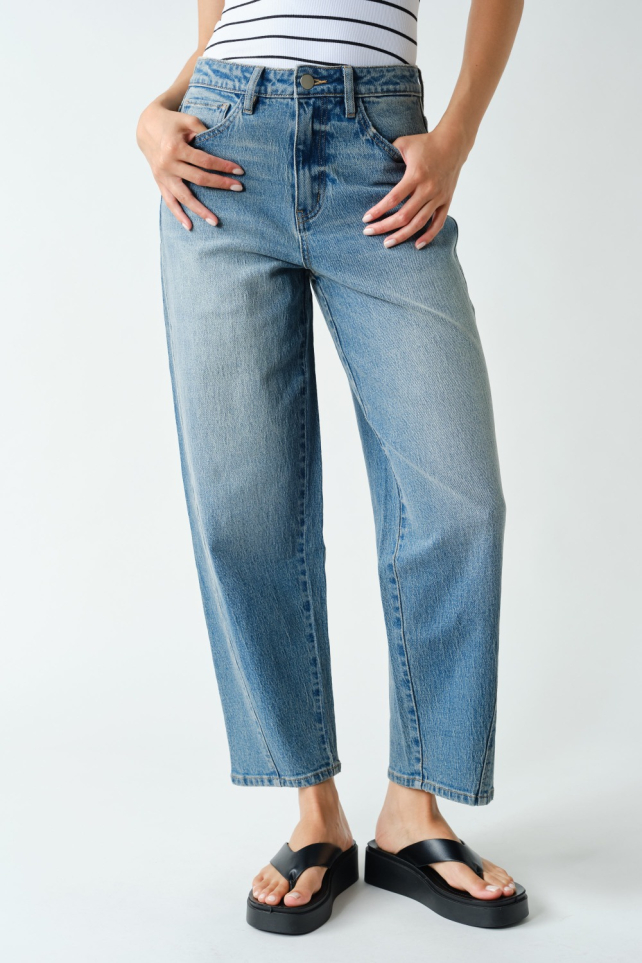Melrose Denim Barrel Jeans(KP6020)