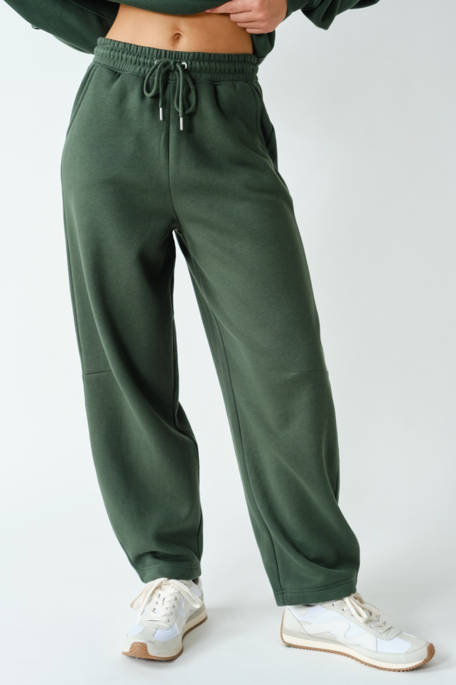 Cotton Fleece Aspen Barrel Sweatpants(KP6086)