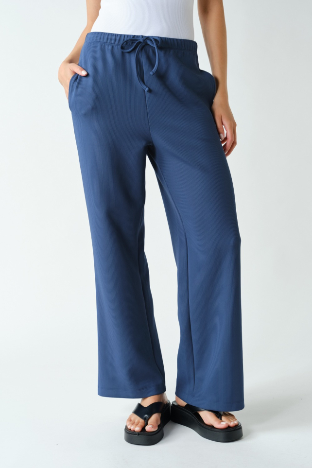 Solace Ribbed Drawstring Pants(KP6095)