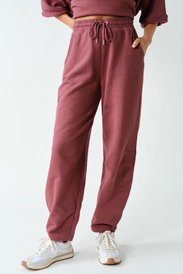 Malibu High-Waisted Barrel Sweatpants(KP6206)