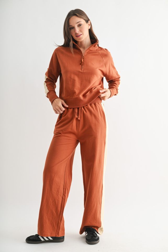 Varsity Stripe 2-Piece Cotton Set(KSET5629)
