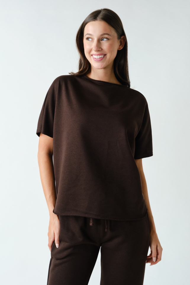 Boatneck Raw-Hem Lounge Set(KSET6056)
