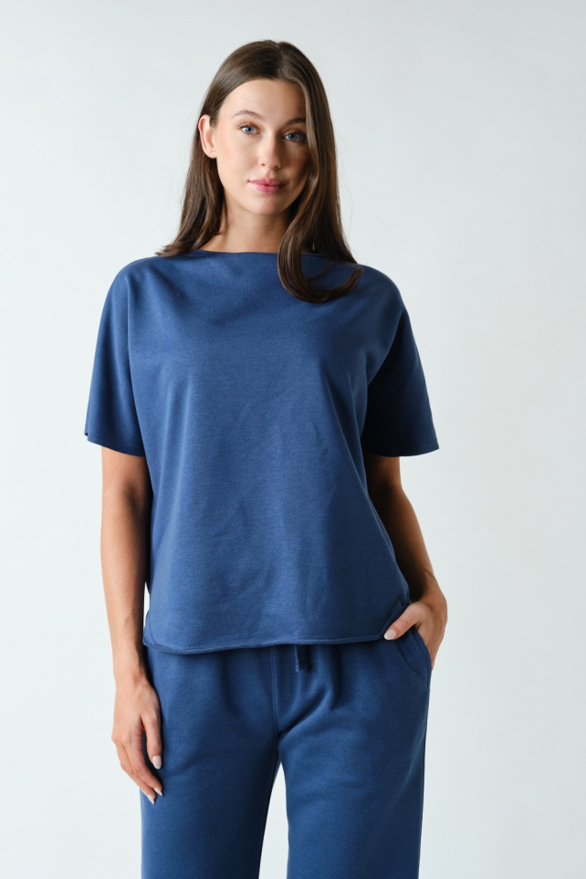 Boatneck Raw-Hem Lounge Set(KSET6056)