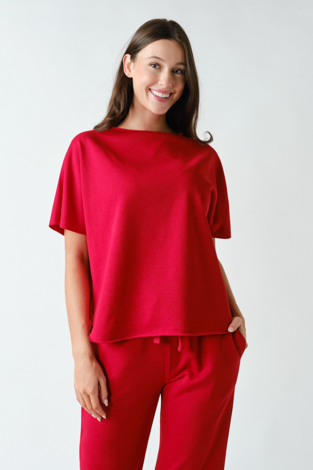 Boatneck Raw-Hem Lounge Set(KSET6056)
