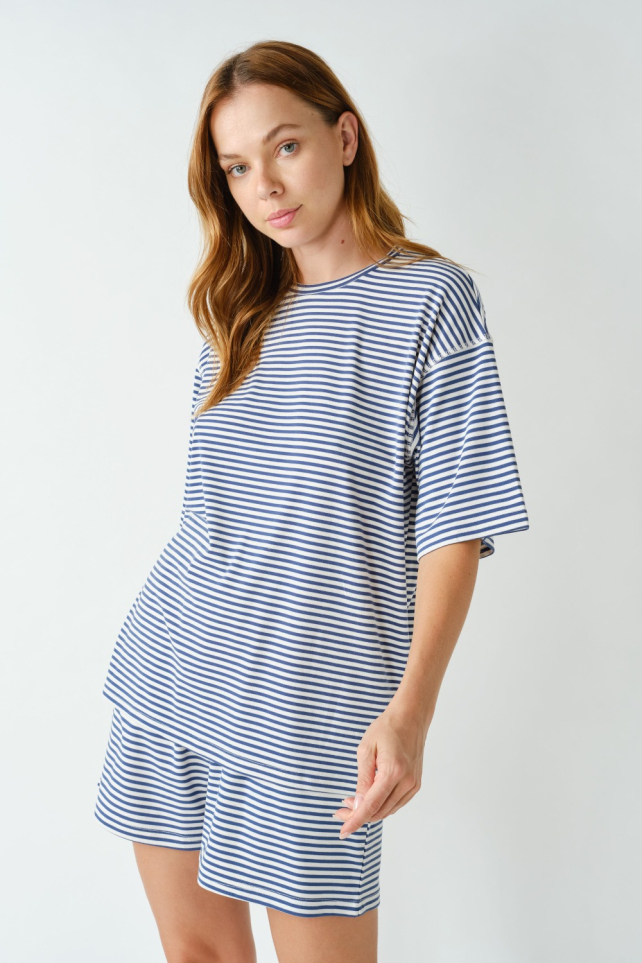Striped Jersey Knit Short Set(KSET6117)