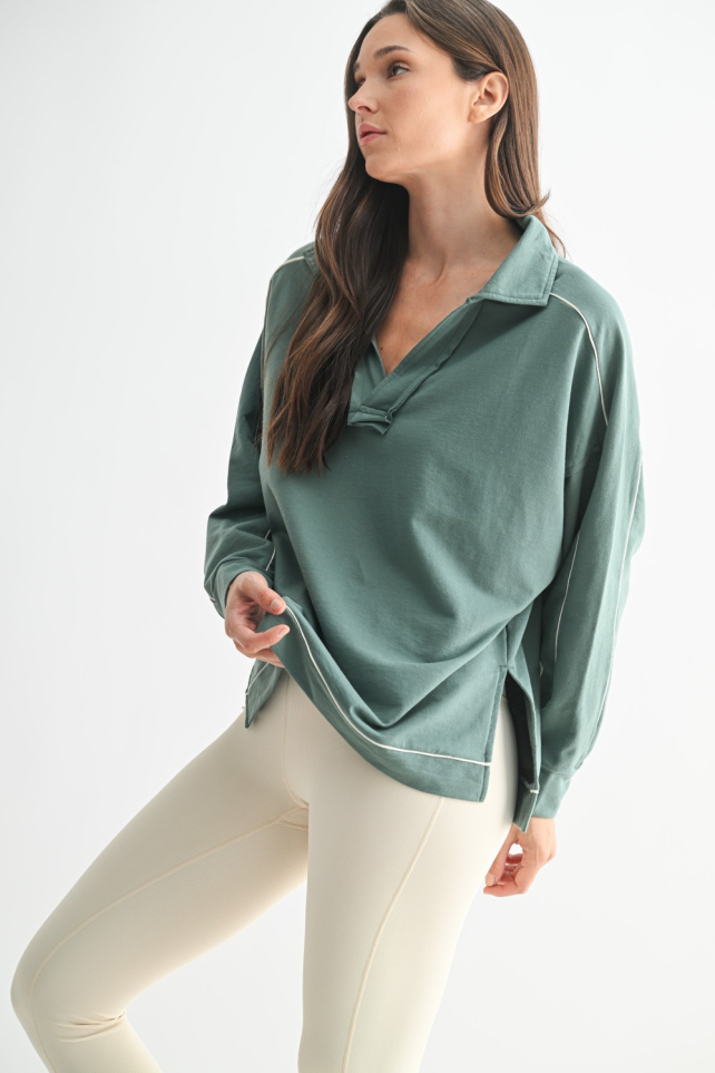 Coastline Collared Pullover(KT5430)
