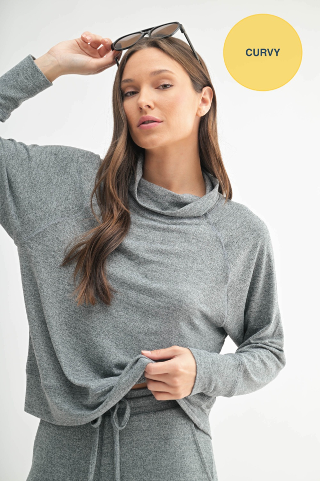 Cotton Blend Waffle Knit Oversized Long Sleeve (KT5461P)