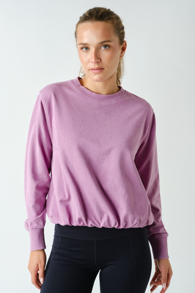 Mineral Cloud Bubble Hem Pullover(KT5670)