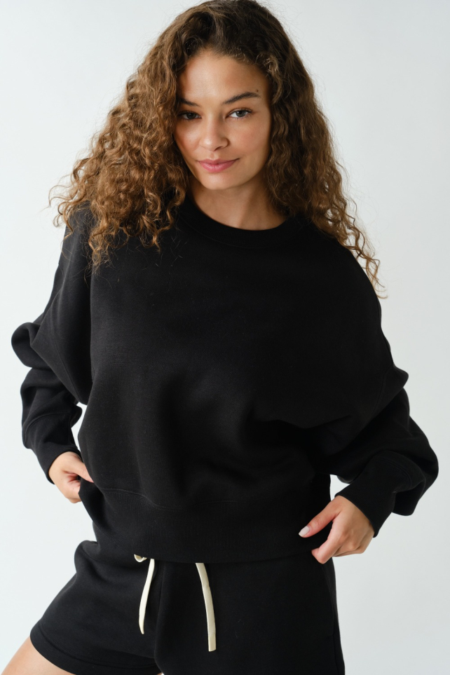 CloudWalk Balloon Sleeve Fleece Crewneck(KT5738)