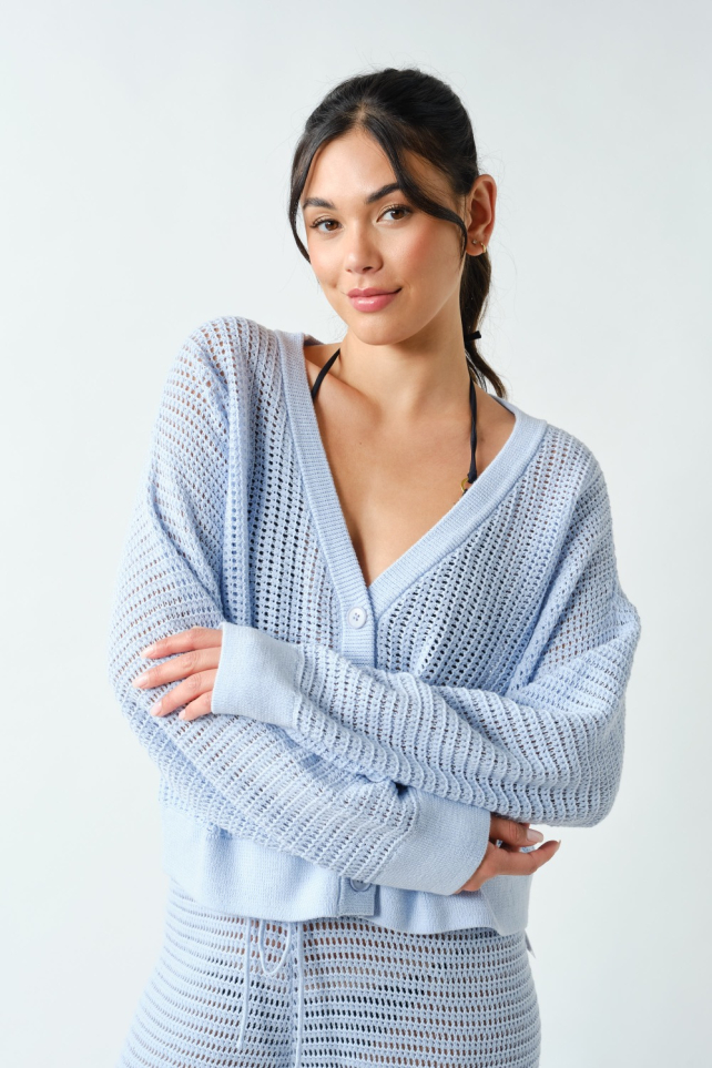 Coastal Crochet Air Knit Top(KT5799)
