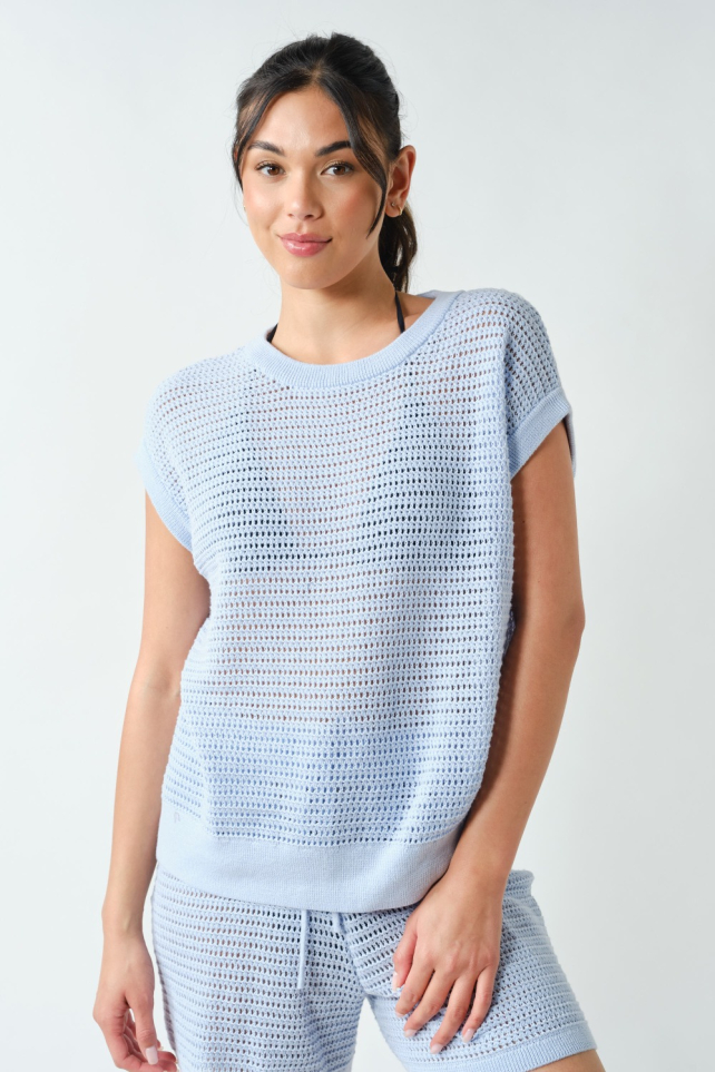 Coastal Crochet Breeze Knit Top (KT5850)