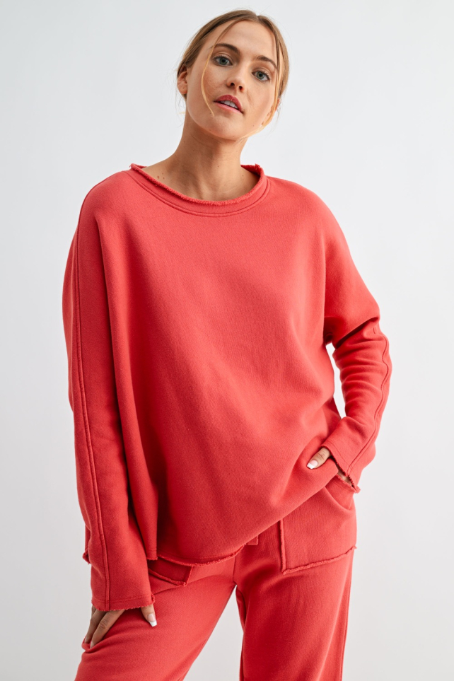 Malibu Heritage Long Sleeve Dolman Top(KT5860)