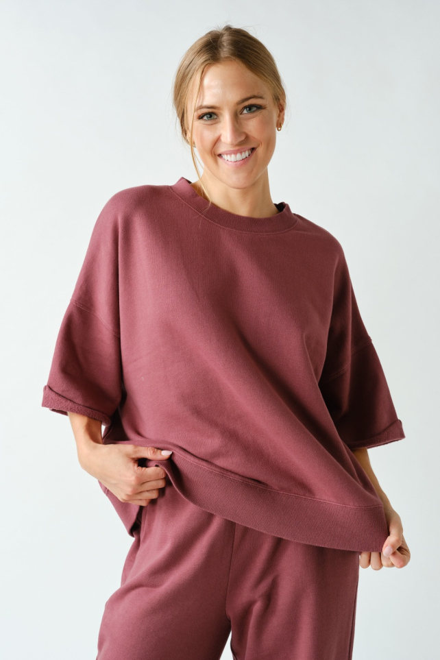 Malibu Lounge Drop Shoulder Top(KT5910)