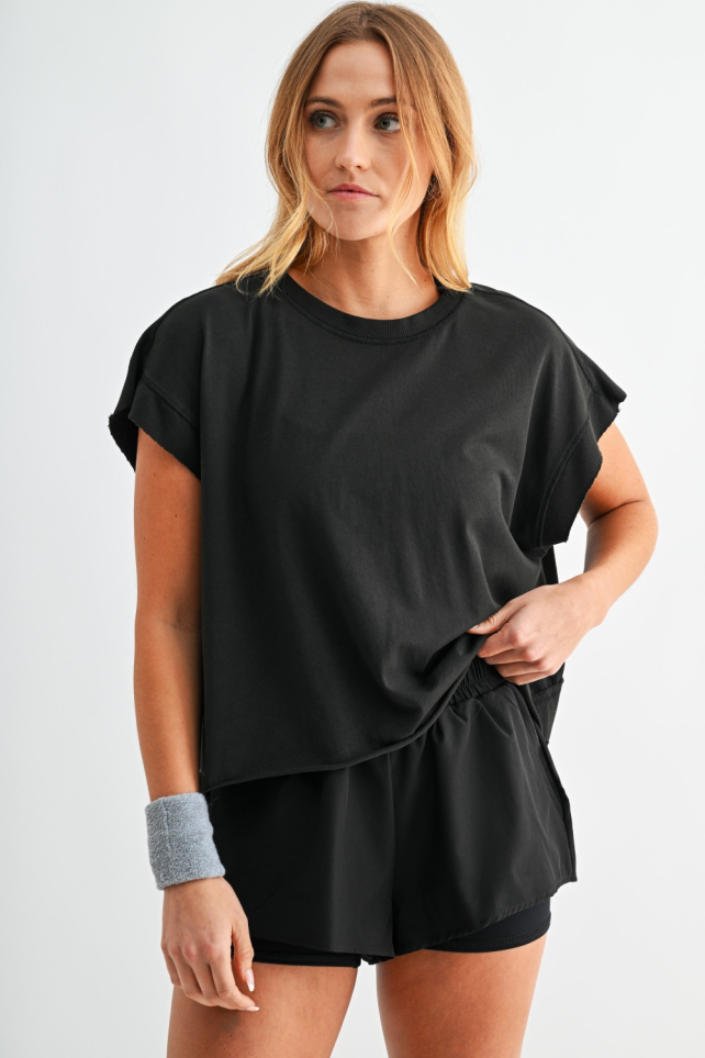 Flow Open-Back Pima Cotton Tee(KT5940)