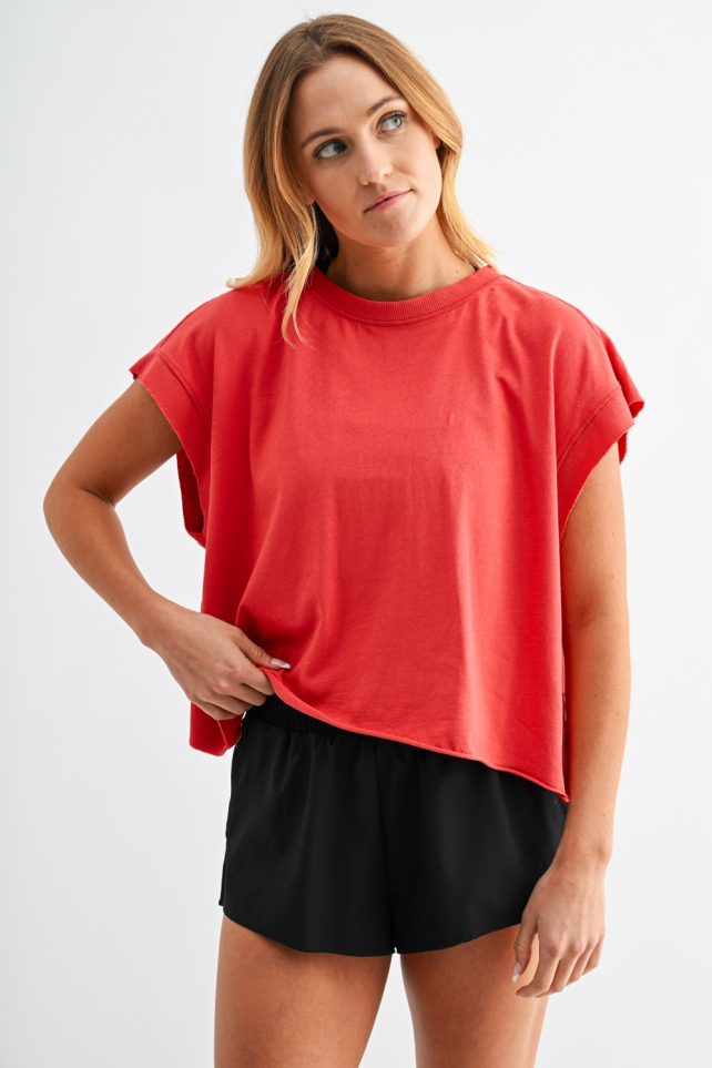 Flow Open-Back Pima Cotton Tee(KT5940)