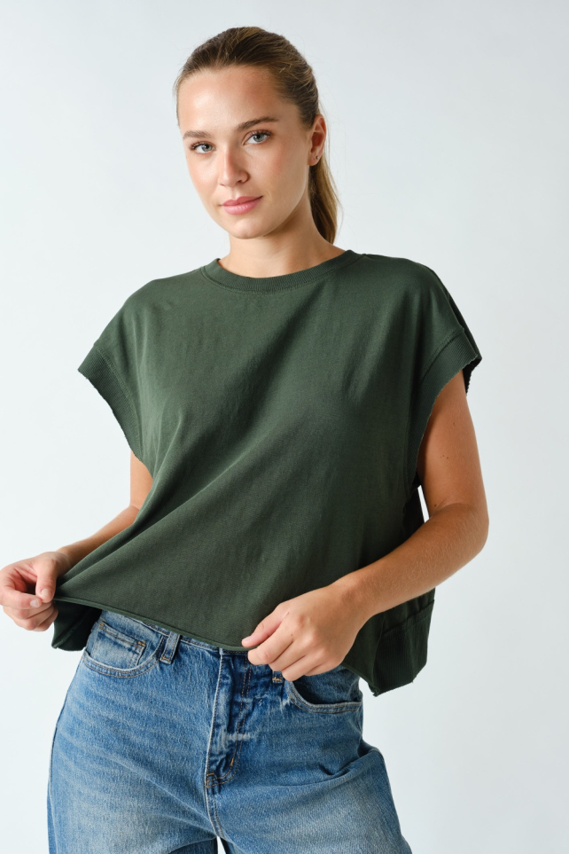 Flow Open-Back Pima Cotton Tee(KT5940)